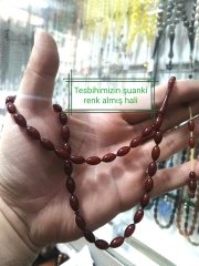 Usta Yapımı Koleksiyonluk Beyzi Kesim Sıkma Kehribar