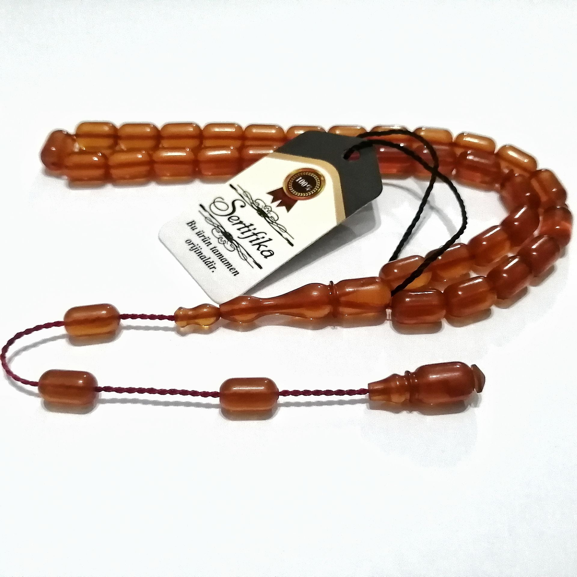 Sistem Püsküllü Kapsül Kesim Sıkma Kehribar Tesbih