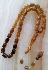 Sistemli Imamesi İşçilikli Kolleksiyonluk Sıkma Kehribar Tesbih