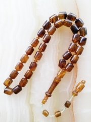 Sistemli Imamesi İşçilikli Kolleksiyonluk özel İşçilikli Atölye Yapımı Hareli Sıkma Kehribar Tesbih