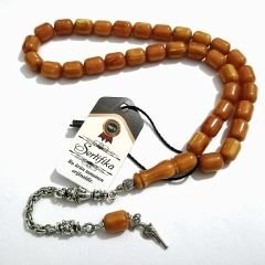 Gümüş Kaplama Alpaka Püsküllü Kapsül Kesim Hareli Sıkma Kehribar