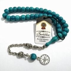 Gümüş Kaplama Alpaka Püsküllü Fıçı Kesim Katalin Tesbih