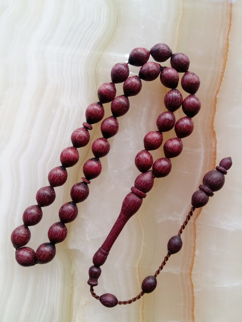 Sistemli Sıgırcık Kesim Mor Gül Ağacı Tesbih