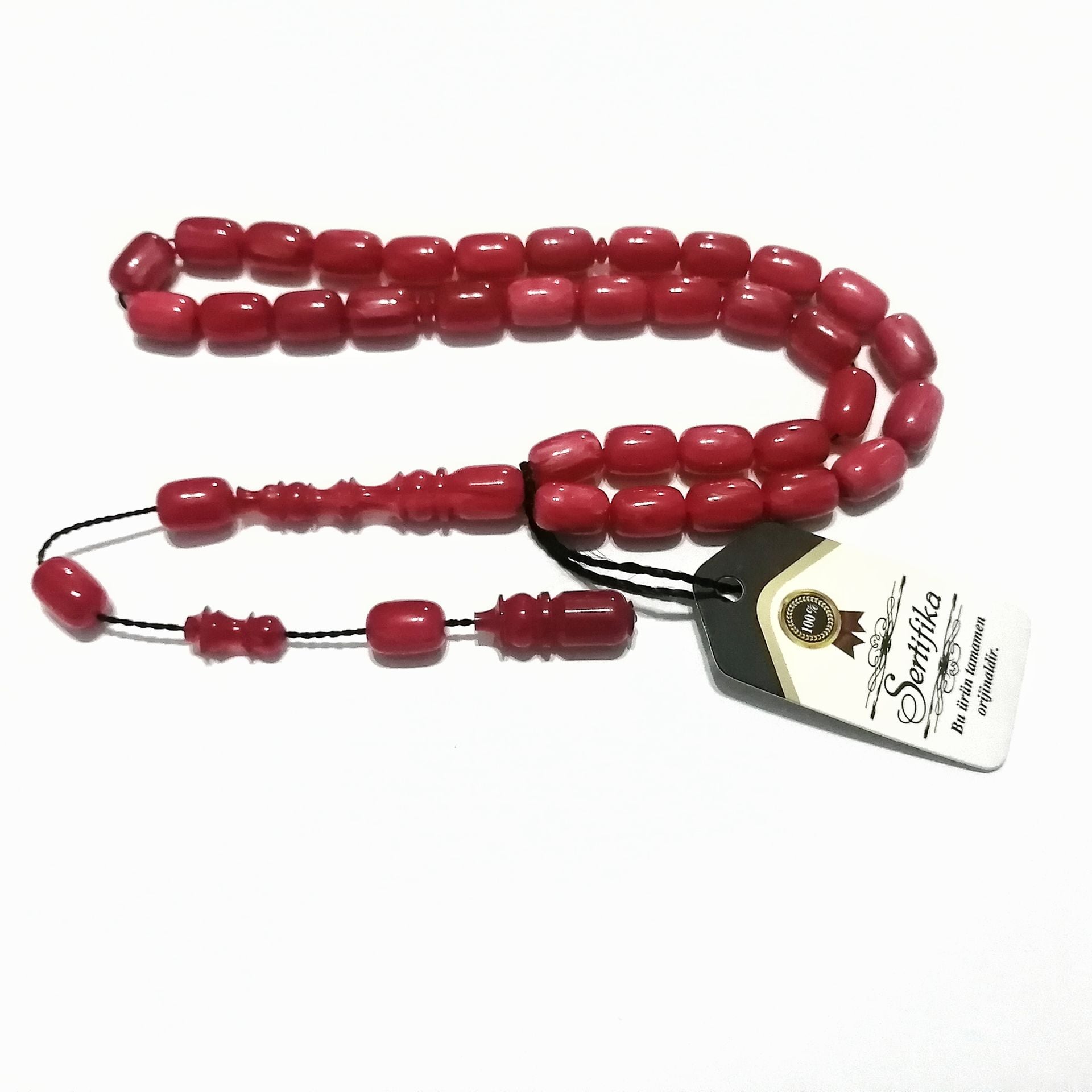 Sistem Püsküllü Kapsül Kesim Hareli Sıkma Kehribar Tesbih