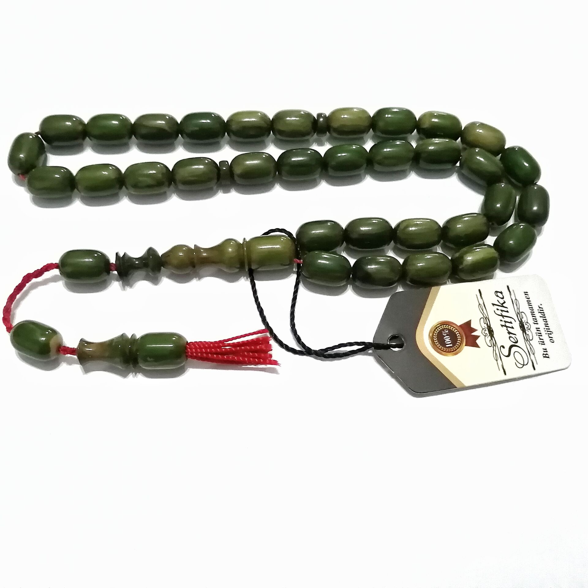 Sistem Püsküllü Kapsül Kesim Hareli Sıkma Kehribar Tesbih