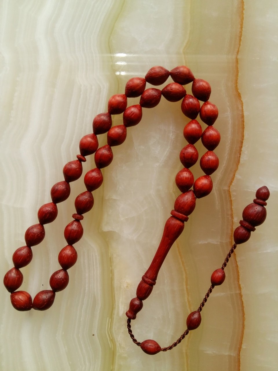 Sistemli Sıgırcık Kesim Kan Ağacı Tesbih