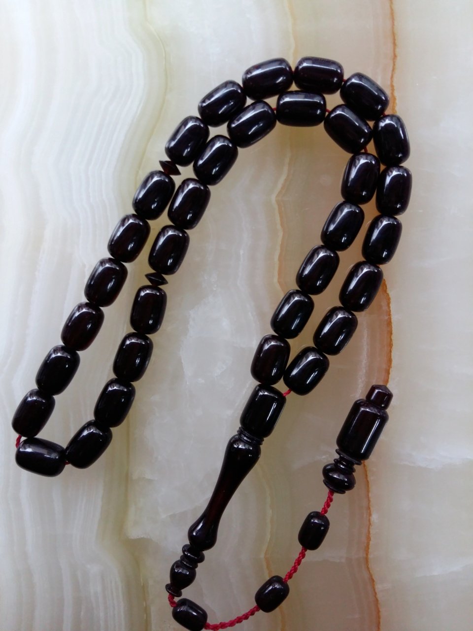 Sistemli Imamesi İşçilikli Kolleksiyonluk özel İşçilikli Atölye Yapımı Kapsül Kesim Ateş Kehribar Tesbih