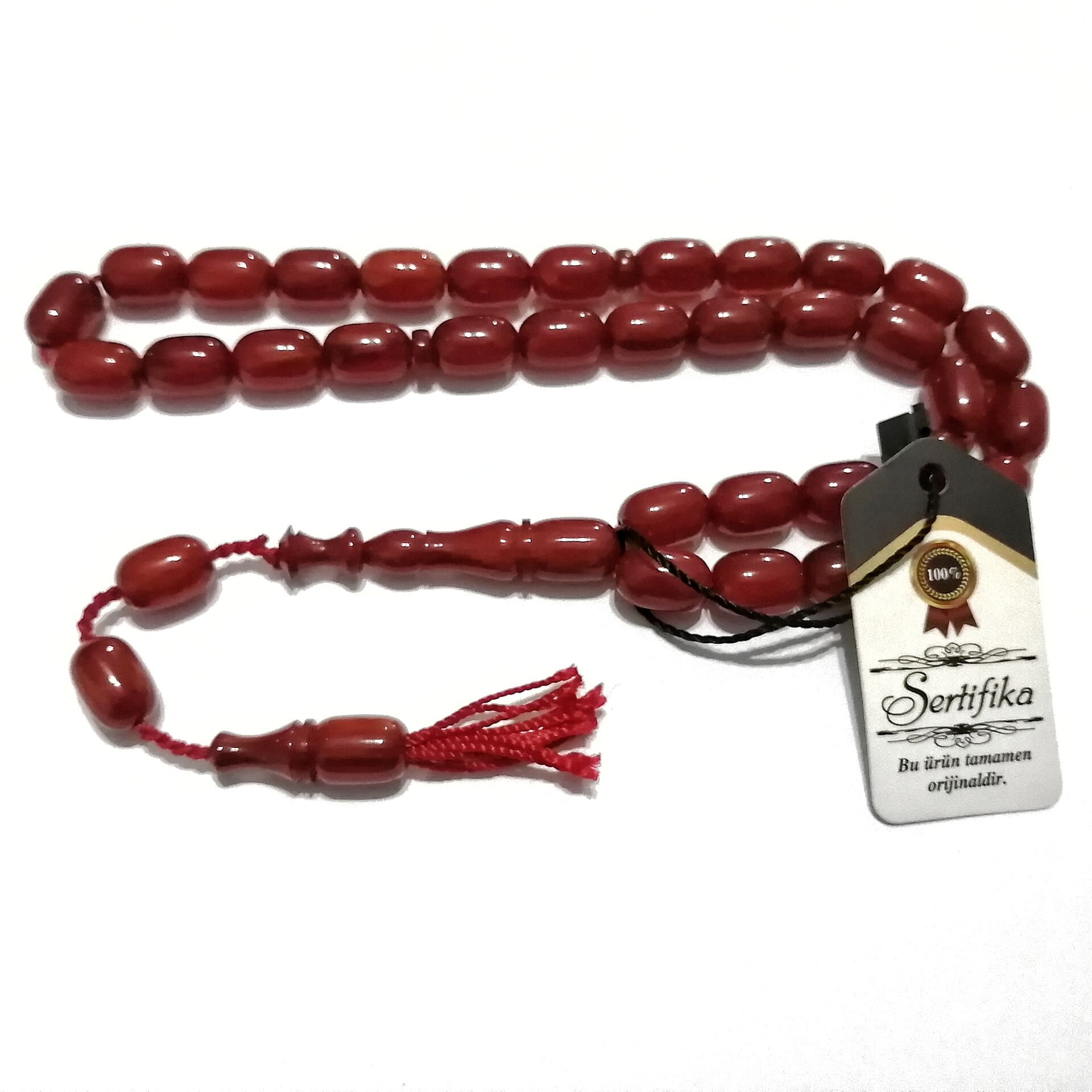 Sistem Püsküllü Kapsül Kesim Hareli Sıkma Kehribar Tesbih