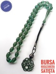 Kazaz Püsküllü Sıkma Kehribar Tesbih