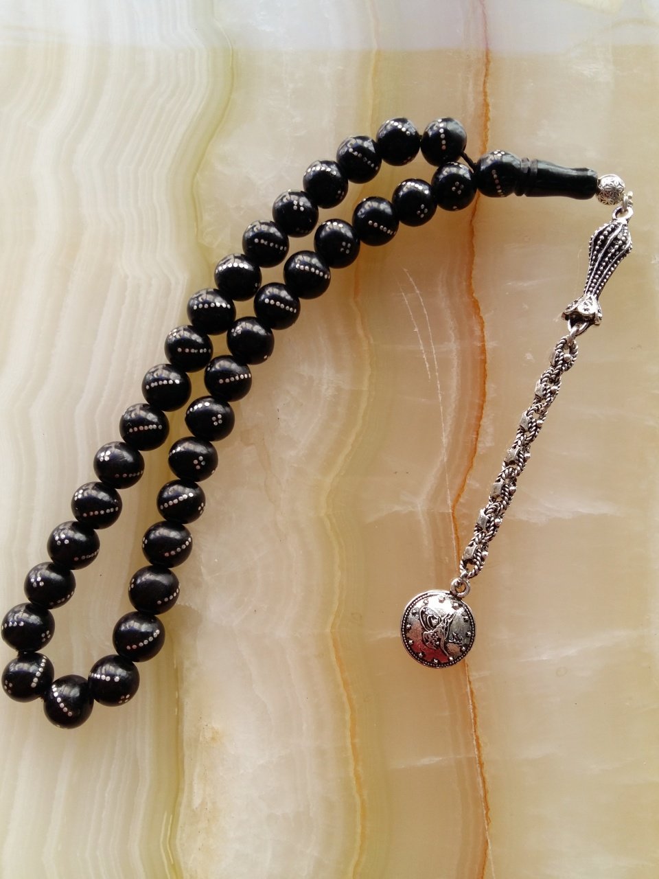 İşlemeli Rus Taşı Tesbih