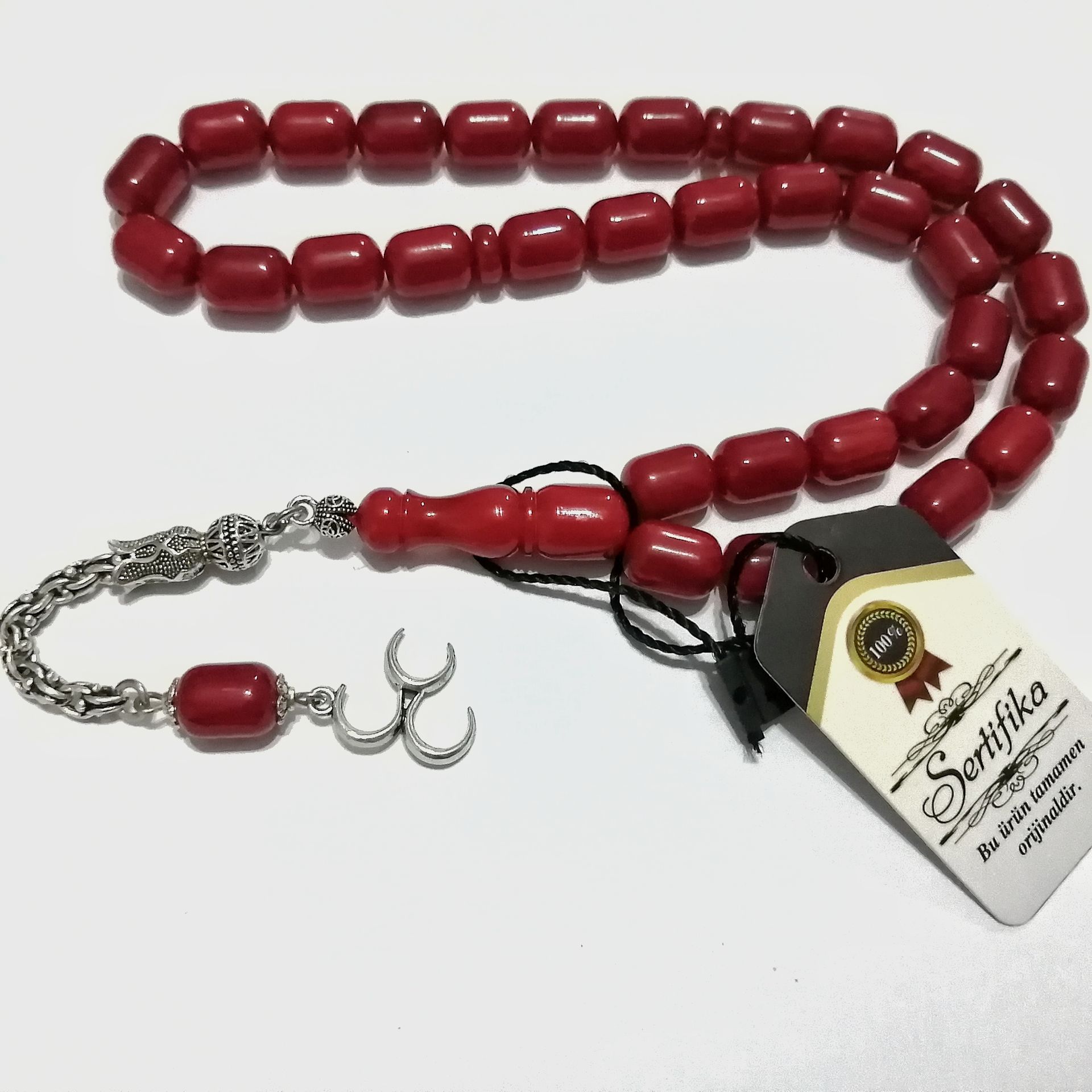 Gümüş Kaplama Alpaka Püsküllü Kapsül Kesim Katalin Tesbih