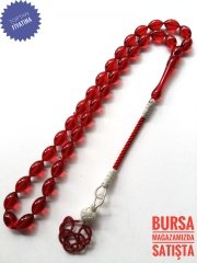 Kazaz Püsküllü Sıkma Kehribar Tesbih