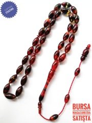 Usta Yapımı Koleksiyonluk Beyzi Kesim Sıkma Kehribar