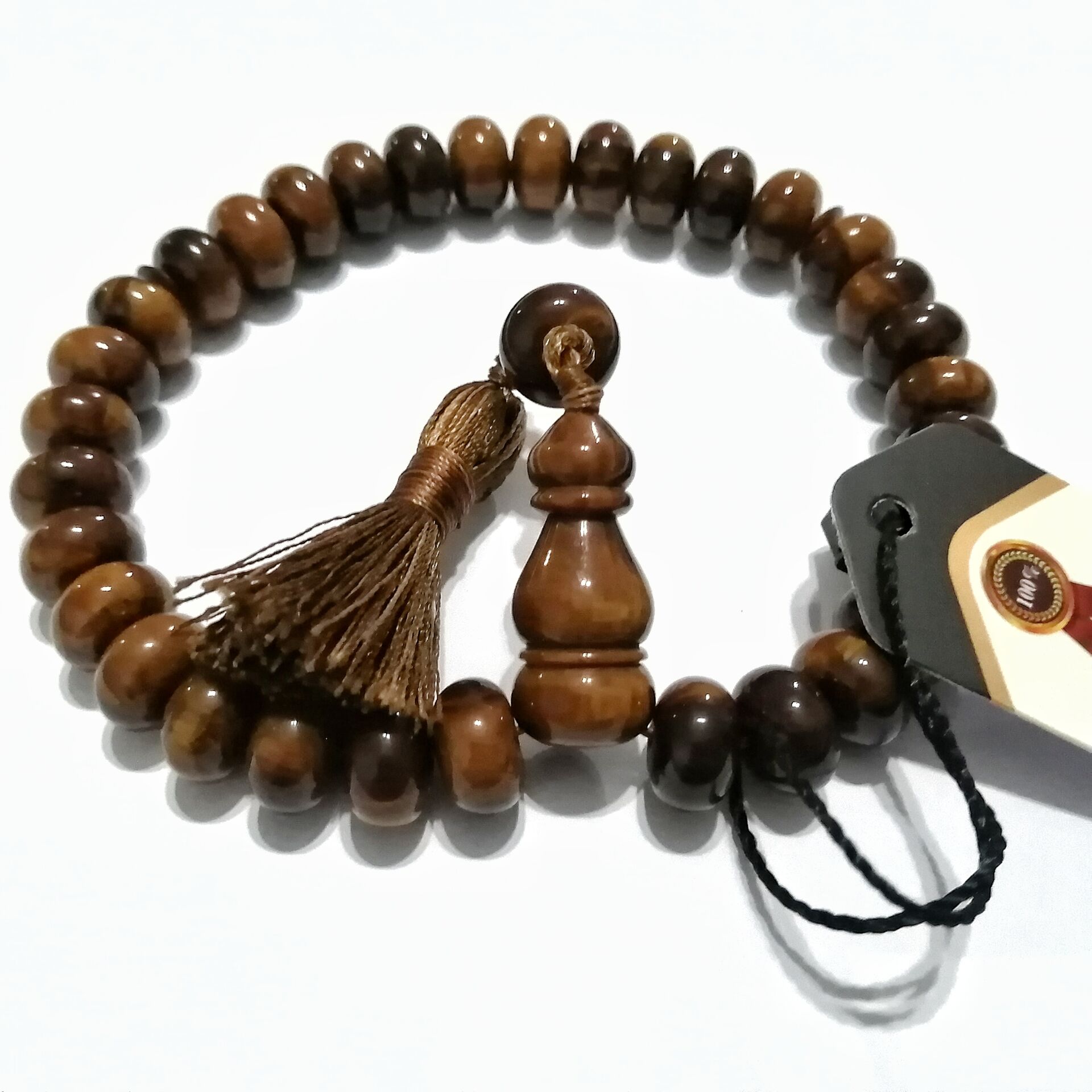 Gümüş Kaplama Alpaka Püsküllü Basık Kesim Katalin Tesbih