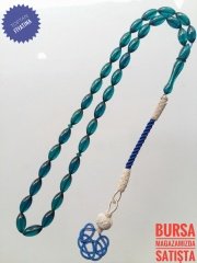 Kazaz Püsküllü Sıkma Kehribar Tesbih