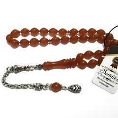 Gümüş Kaplama Alpaka Püsküllü Beyzi Kesim Sıkma Tesbih