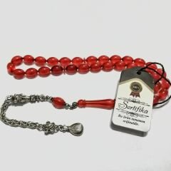 Gümüş Kaplama Alpaka Püsküllü Beyzi Kesim Sıkma Tesbih