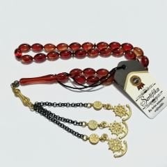 Alpaka Püsküllü Beyzi Kesim Sıkma Tesbih