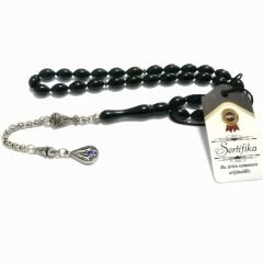 Gümüş Kaplama Alpaka Püsküllü İç Rengi Mavi Beyzi Kesim Ateş Tesbih