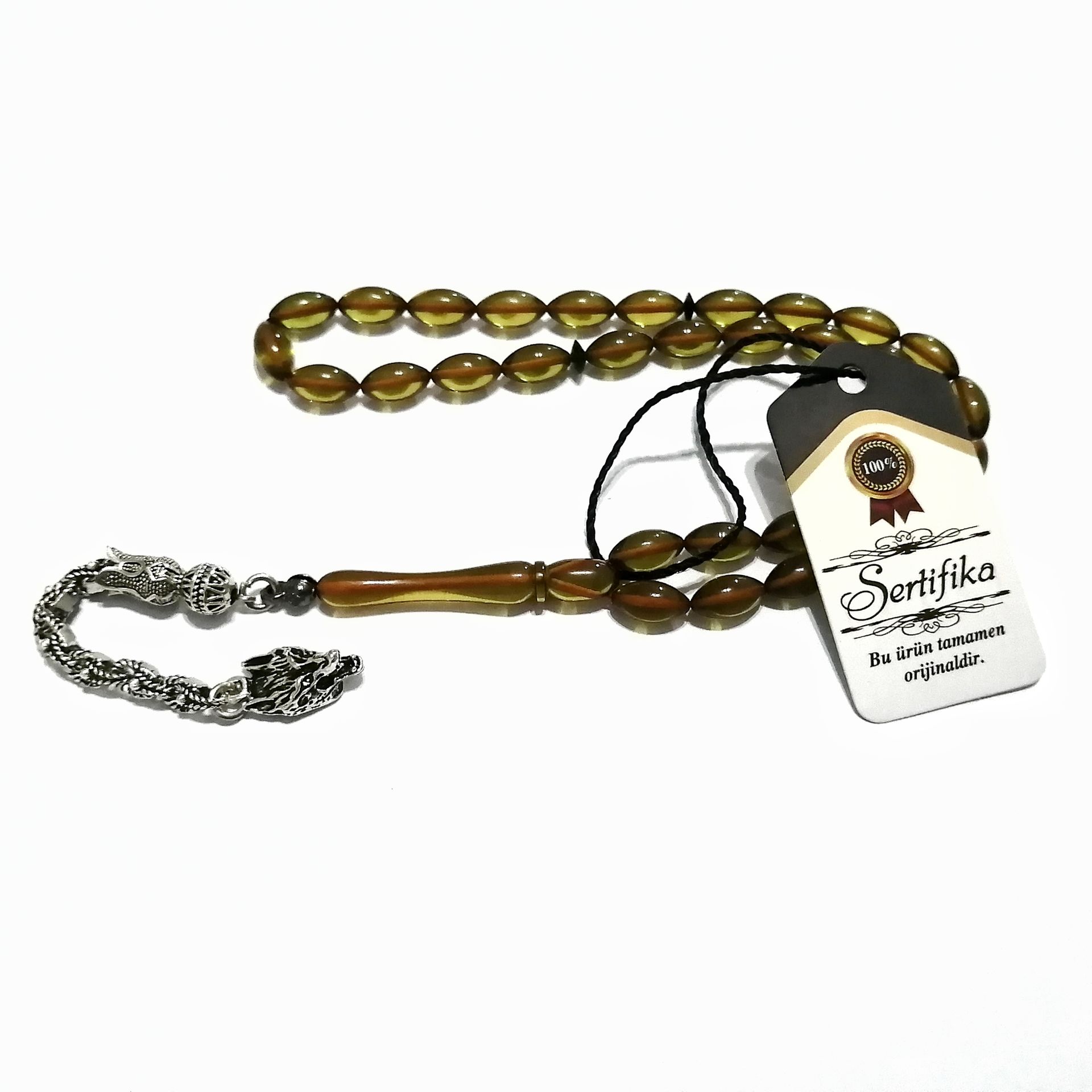 Gümüş Kaplama Alpaka Püsküllü Beyzi Kesim Ateş Tesbih