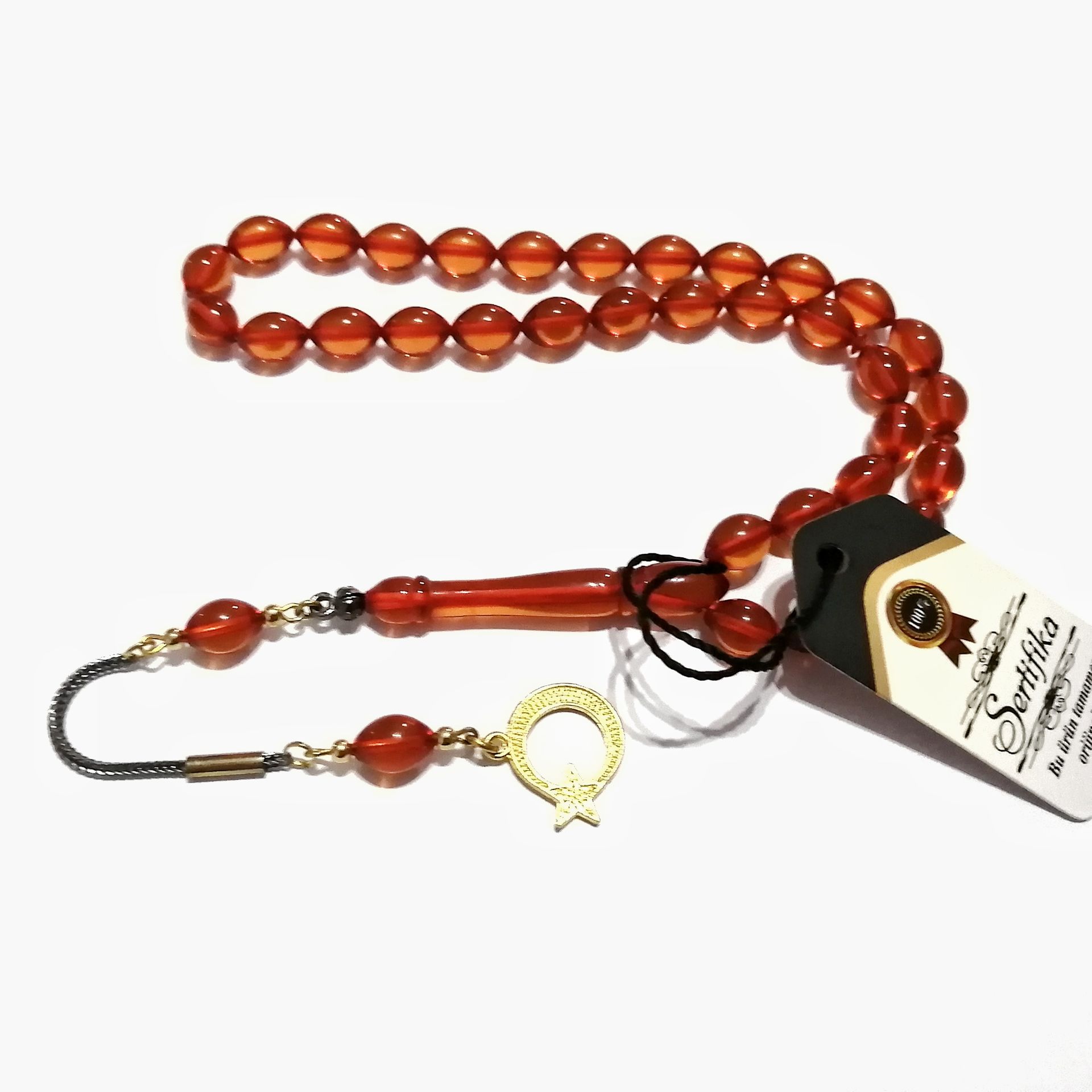 Alpaka Püsküllü Beyzi Kesim Ateş Tesbih