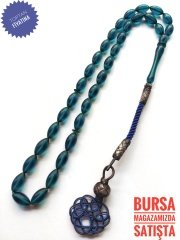 Çektikçe Parlayacak Kazaz Püsküllü Sıkma Kehribar Tesbih