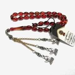 Alpaka Püsküllü Beyzi Kesim Sıkma Tesbih