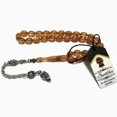 Gümüş Kaplama Alpaka Püsküllü Beyzi Kesim Sıkma Tesbih