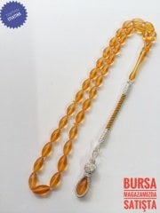 Çektikçe Parlayacak Kazaz Püsküllü Sıkma Kehribar Tesbih