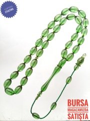 Usta Yapımı Koleksiyonluk Beyzi Kesim Ateş Kehribar Tesbih