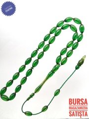 Usta Yapımı Koleksiyonluk Beyzi Kesim Sıkma Kehribar Tesbih