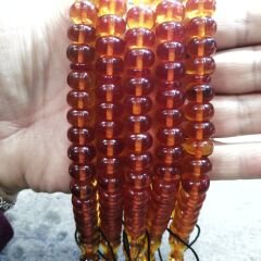 Alpaka Püsküllü Basık (Tekerlek) Kesim Bilekboy Katalin Tesbih