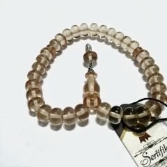 Alpaka Püsküllü Basık (Tekerlek) Kesim Bilekboy Katalin Tesbih