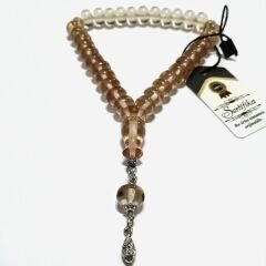 Alpaka Püsküllü Basık (Tekerlek) Kesim Bilekboy Katalin Tesbih