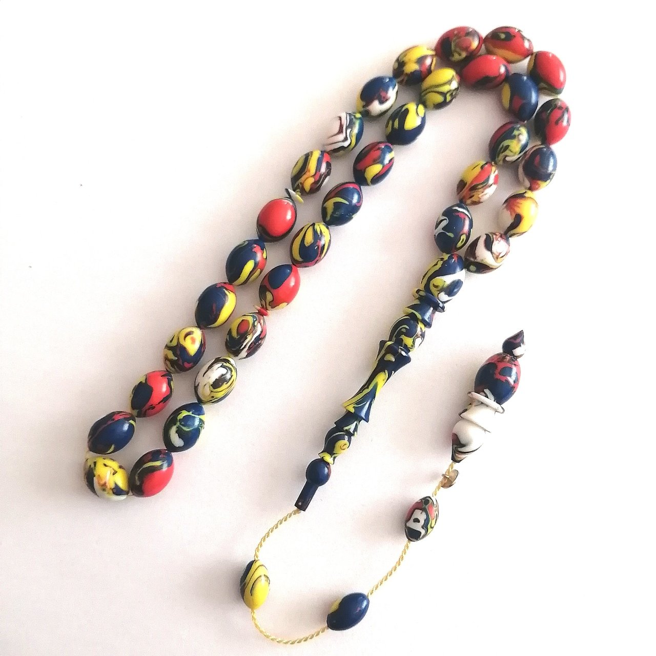 Sistem Püsküllü İmamesi Özel İşçilikli Tombul Beyzi Kesim Arizona Firuze Tesbih