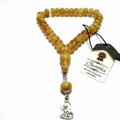 Alpaka Püsküllü Basık (Tekerlek) Kesim Bilekboy Katalin Tesbih