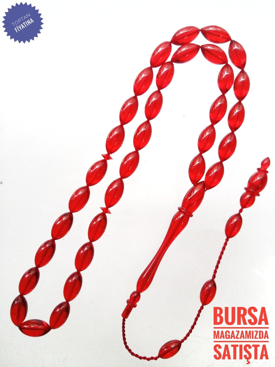 Usta Yapımı Koleksiyonluk Beyzi Kesim Ateş Kehribar Tesbih