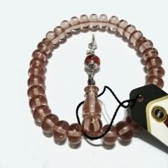 Alpaka Püsküllü Basık (Tekerlek) Kesim Bilekboy Katalin Tesbih