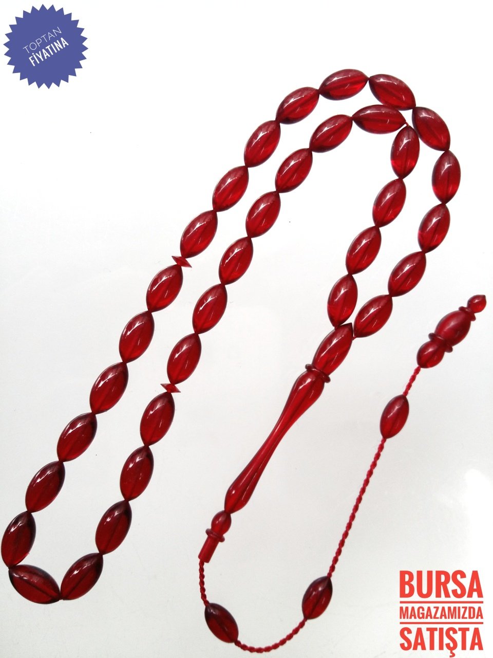 Usta Yapımı Koleksiyonluk Beyzi Kesim Ateş Kehribar Tesbih