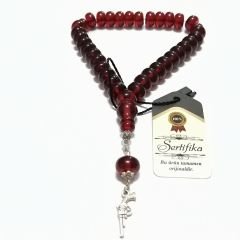 Alpaka Püsküllü Basık (Tekerlek) Kesim Bilekboy Katalin Tesbih