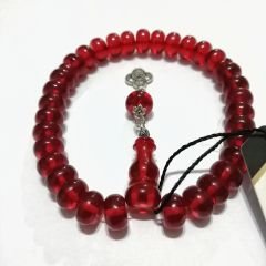 Alpaka Püsküllü Basık (Tekerlek) Kesim Bilekboy Katalin Tesbih