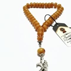 Alpaka Püsküllü Basık (Tekerlek) Kesim Bilekboy Katalin Tesbih